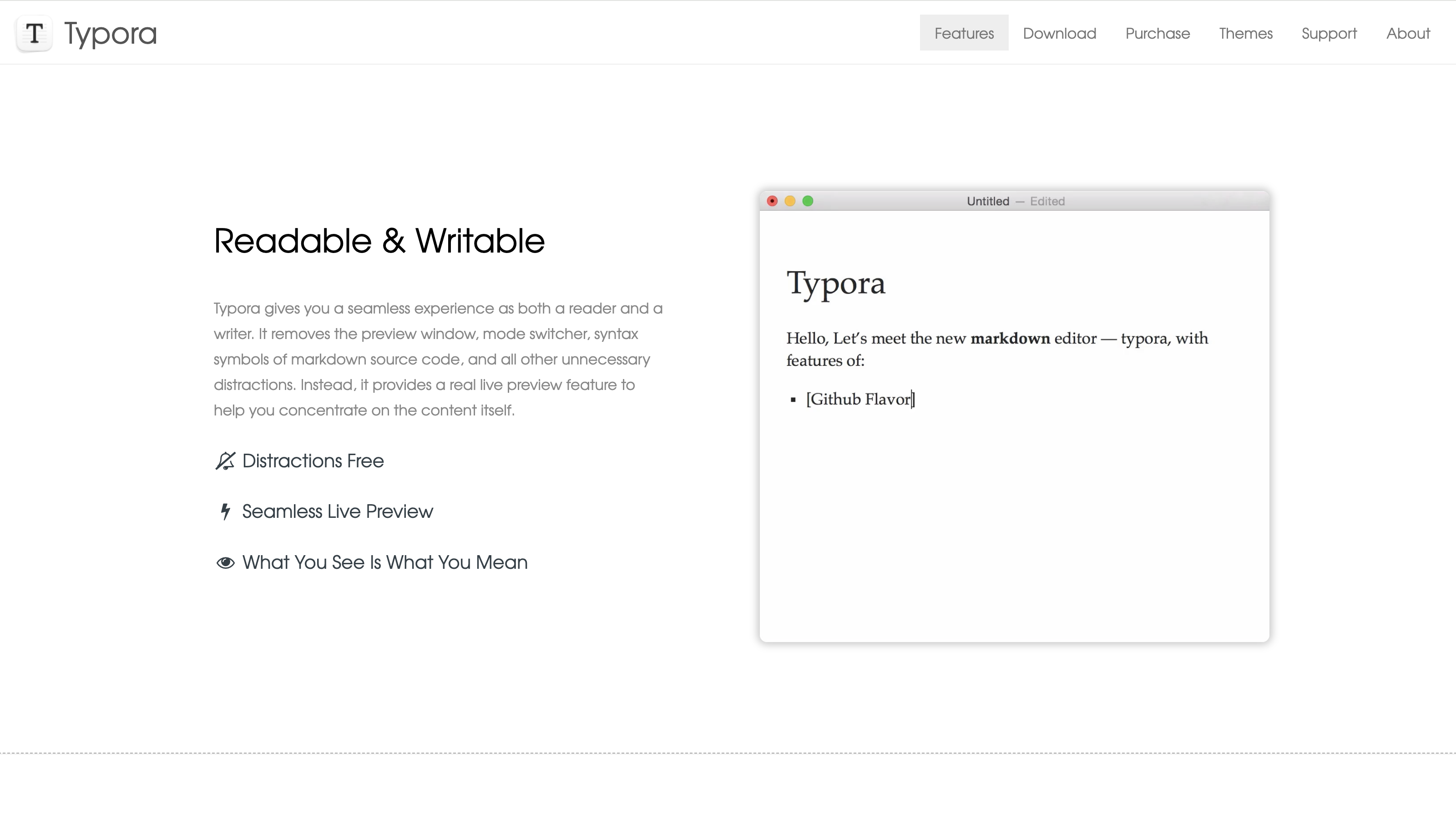 Screenshot of Typora
