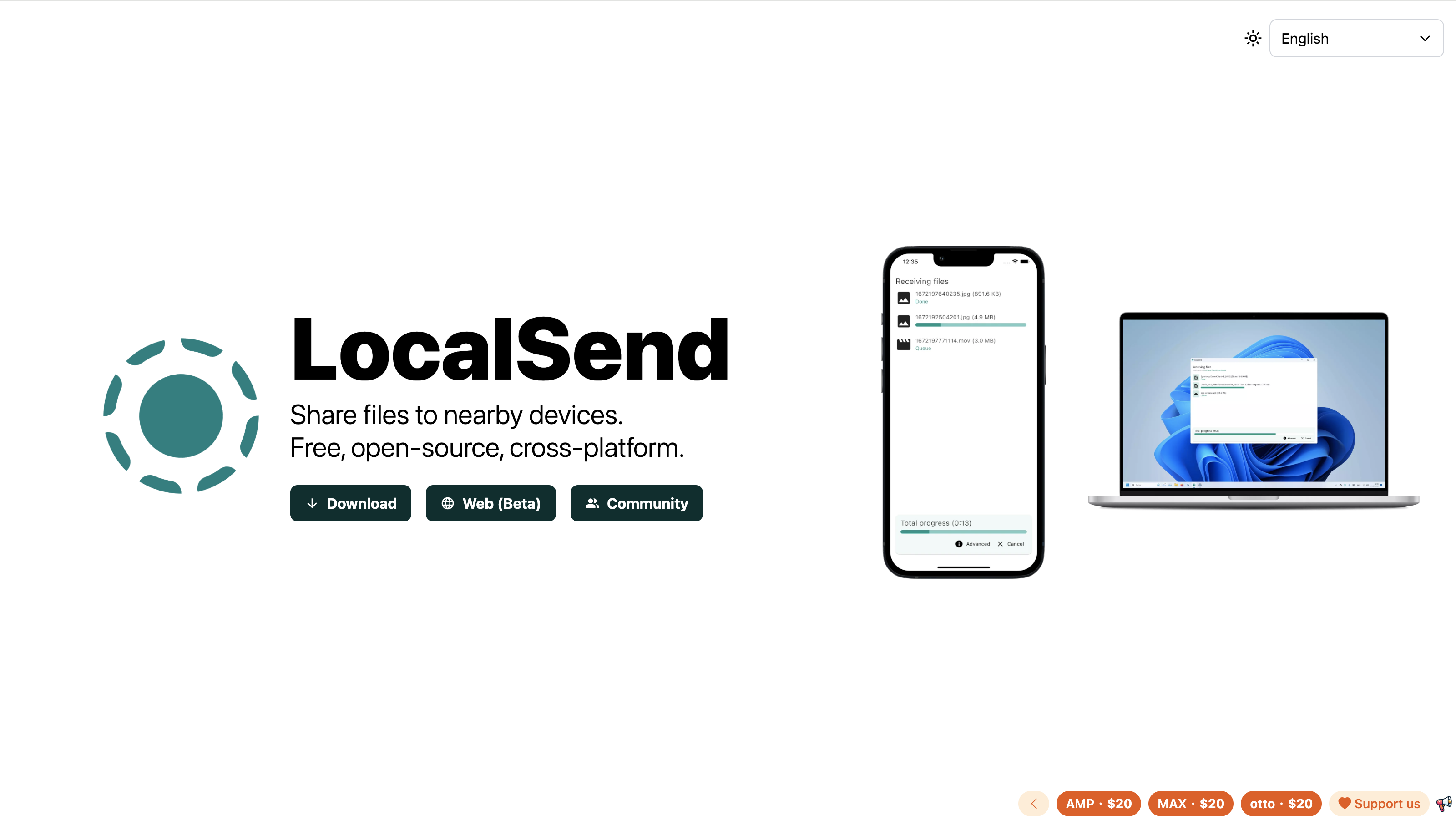 Screenshot of LocalSend